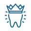 Animated tooth with a crown icon