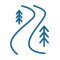 Animated ski trail icon